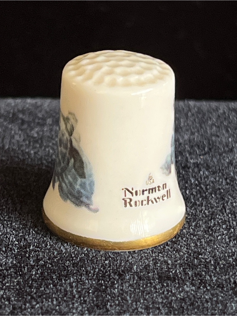 Thimble Vintage Gorham Norman Rockwell "Nature Friends" Turtles Fine China